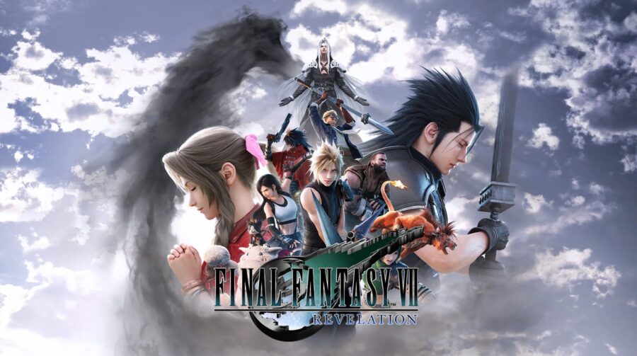 Cloud e seus companheiros em Final Fantasy VII Revelation
