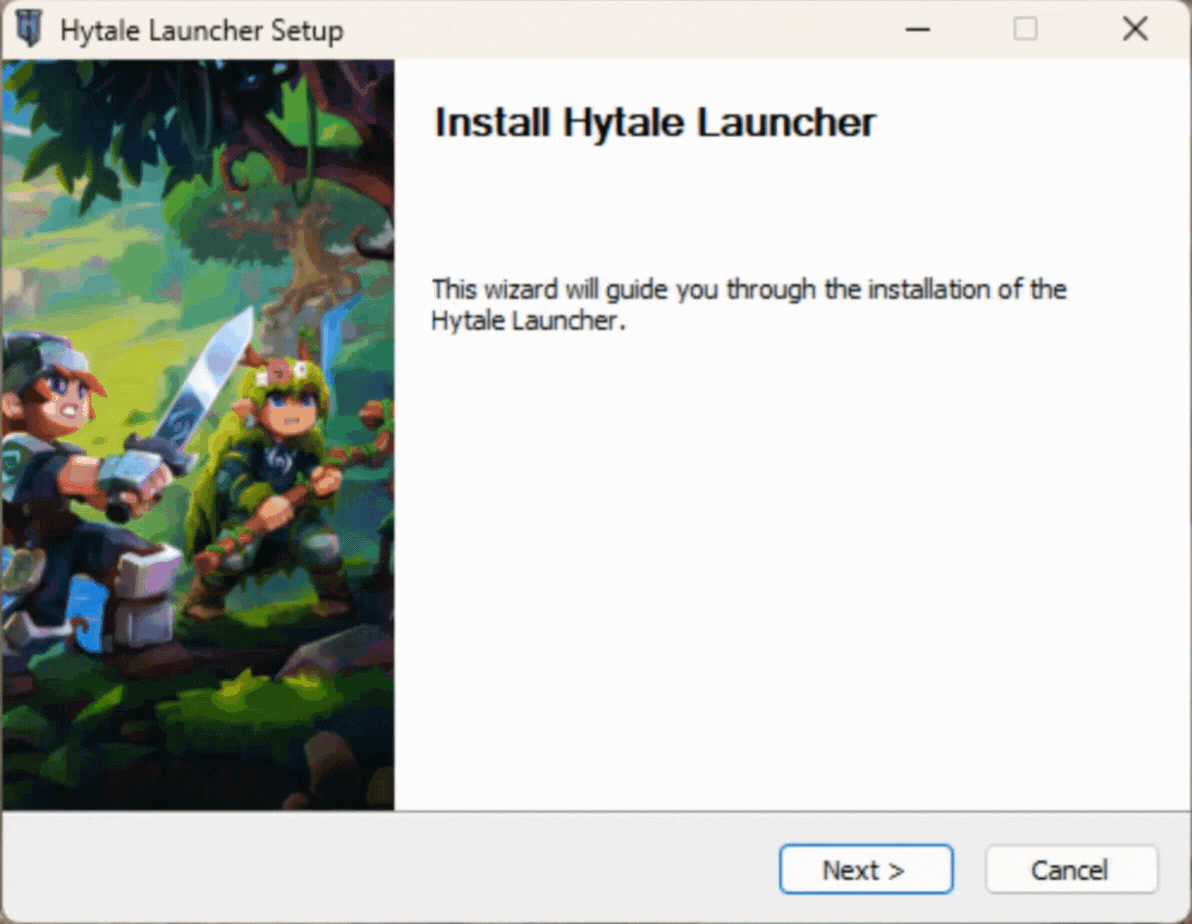 Assistente para baixar e instalar o Hytale no Windows