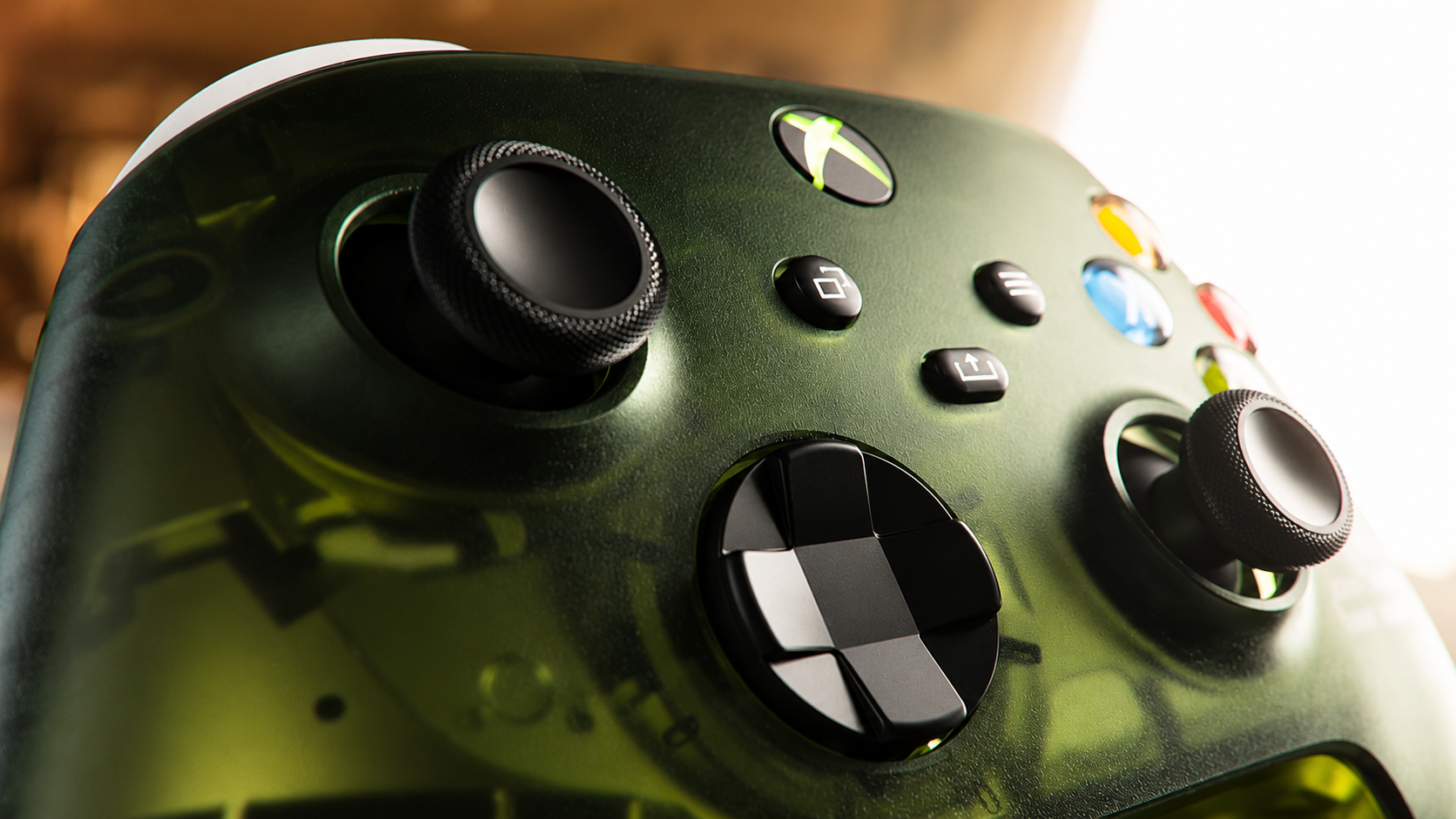 Controle Xbox Wireless Controller X25 Special Edition com visual verde translúcido.
