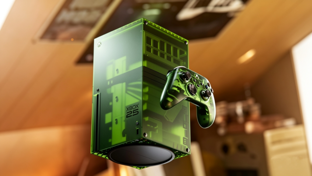 Xbox Series X25 é revelado com visual verde translúcido para comemorar 25 anos da marca